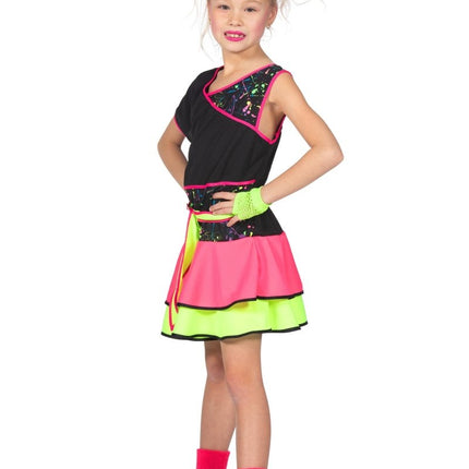 Neon 80S Jurk Meisje van Wilbers & Wilbers koop je bij Partywinkel