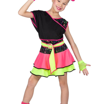 Neon 80S Jurk Meisje van Wilbers & Wilbers koop je bij Partywinkel