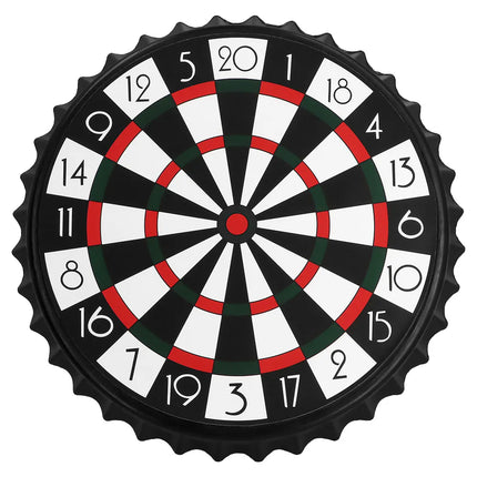 "Drink & Dart" drinking game set (25 cm dartboard, 6 beer caps)