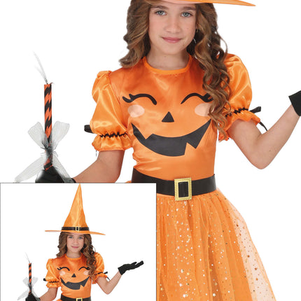 Orange Children's Witch Halloween Dress