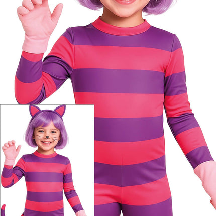 Halloween Costume: Purple and Pink Smiling Cat for Kids