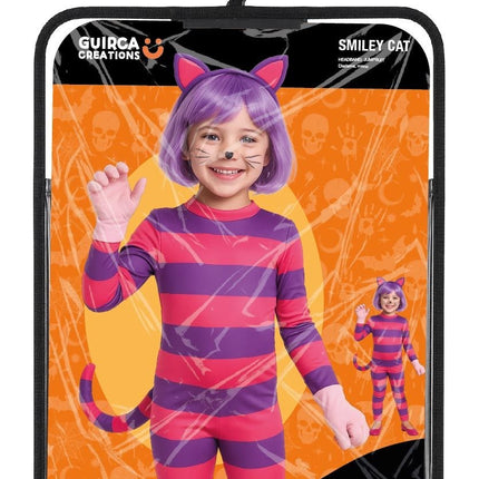 Halloween Costume: Purple and Pink Smiling Cat for Kids