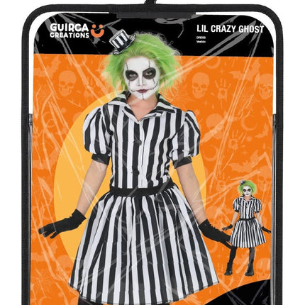Halloween Dress, Black and White, Kids' Small, Cute Little Ghost