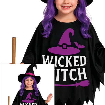 Halloween Poncho for Kids: Witch