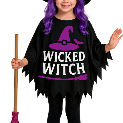 Halloween Poncho for Kids: Witch