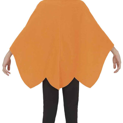 Halloween Poncho for Kids: Pumpkin