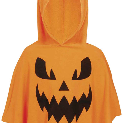 Halloween Poncho for Kids: Pumpkin