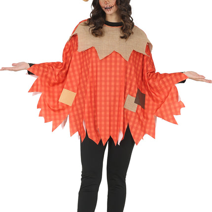 Halloween Poncho for Women: Scarecrow