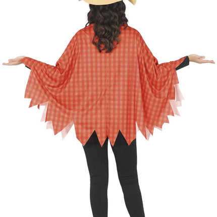 Halloween Poncho for Women: Scarecrow