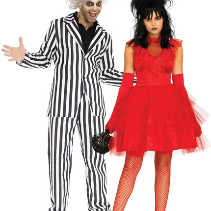 Beetlejuice Dress Red Ladies Leg Avenue