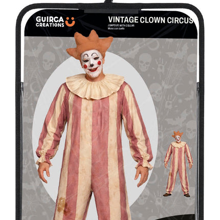 Men's Halloween Costume: Vintage Circus Clown