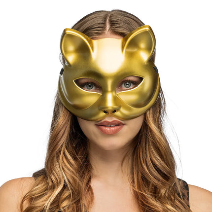 Kitty Gold Half Mask