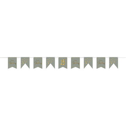 Green and Gold Garland DIY, Age 4m
