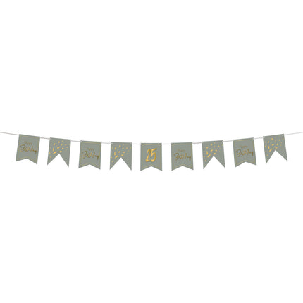 Green and Gold Garland DIY, Age 4m