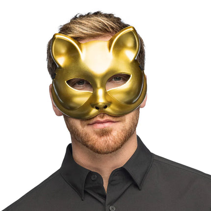 Kitty Gold Half Mask