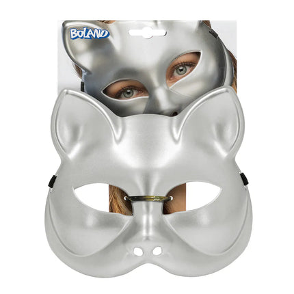 Kitty Silver Half Mask
