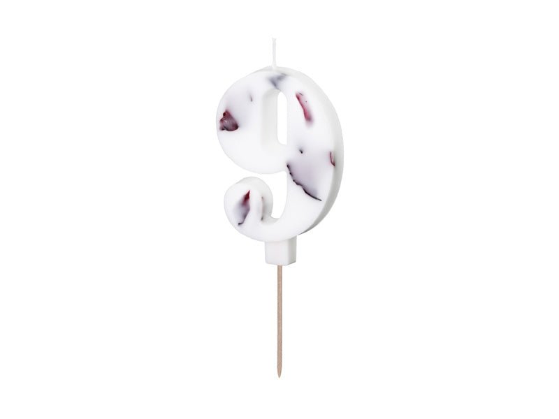 9 Jaar Kaars Bloemblaadjes 8cm van Partydeco koop je bij Partywinkel