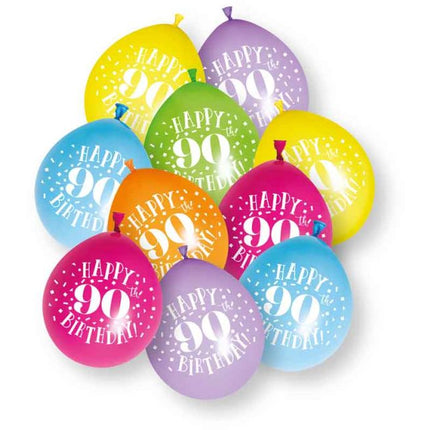 90 Jaar Ballonnen 30cm 10st van Unique koop je bij Partywinkel