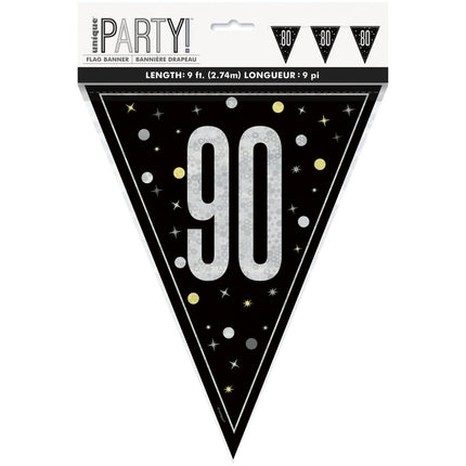 90 Jaar Vlag 2,74m van Unique koop je bij Partywinkel
