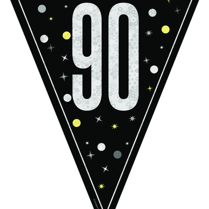 90 Jaar Vlag 2,74m van Unique koop je bij Partywinkel