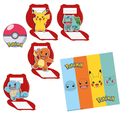 Pokemon Invitations Including Envelopes 11,5cm 8pcs