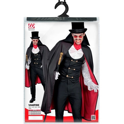 Halloween Costume: Red and Black Vampire, 4-Piece Set