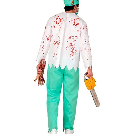 Men's Halloween Costume: Zombie Doctor with Blood