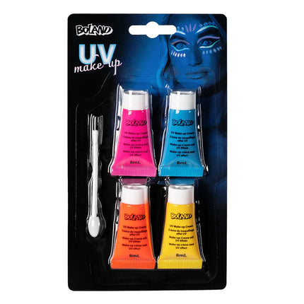 UV Neon Face Paint Kit (water-based face paint, applicator)