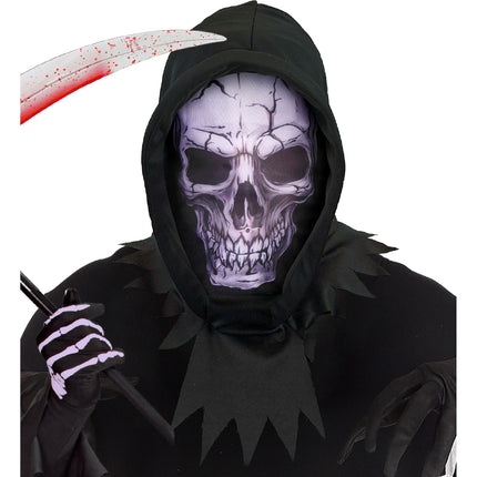 Black Skull Mask with Hood