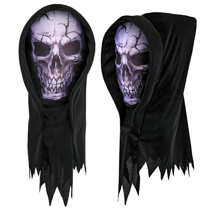 Black Skull Mask with Hood
