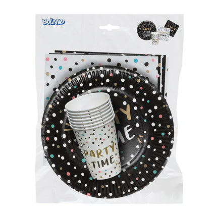"Party Time" Tableware Set (6 plates, 6 cups, 12 napkins)