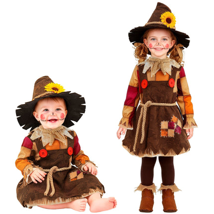 Bird Scare Costume, Brown, for Children