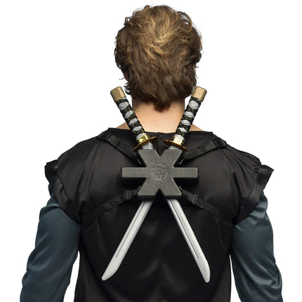 Set of 2 ninja swords with holder (52 cm)