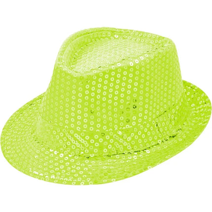 Neon Green Glitter Hat