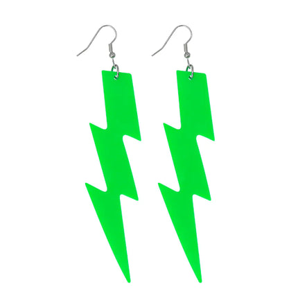 Pair of Flash Neon Green UV Earrings