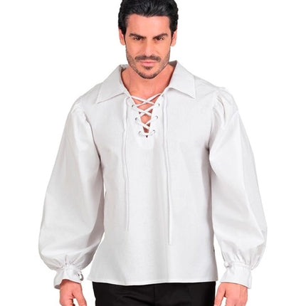 WHITE HISTORICAL-STYLE SHIRT