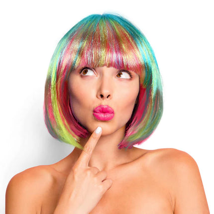 Rainbow Bob Wig