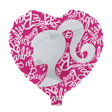 Barbie Helium Heart Balloon, 45 cm, Empty