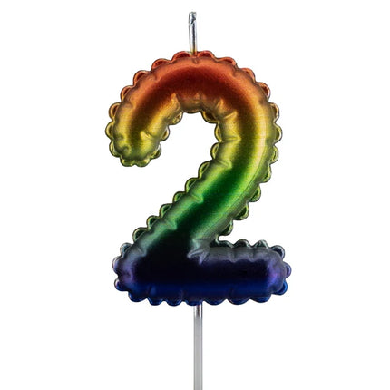 2-Year Rainbow Candle, 7 cm