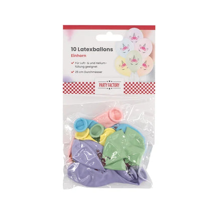 Unicorn Balloons, 30 cm, 10-pack