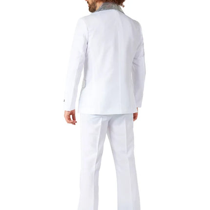 Men's White 2-Piece Disco Costume
