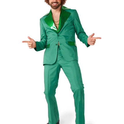 Men's Green 2-Piece Disco Costume