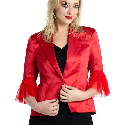 Harley Quinn Blazer for Women, Red