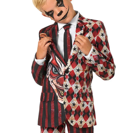 Horror Clown Costume for Boys, 3-Piece Set