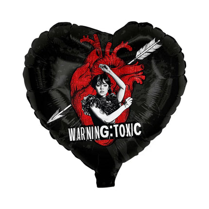 Wednesday Helium Balloon, Heart-Shaped, Empty, 45 cm