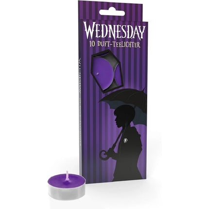 Wednesday Candles, Purple, 10-pack