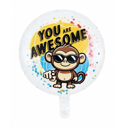 Aap Helium Ballon You Are Awesome Leeg 45cm van WeFiesta koop je bij Partywinkel