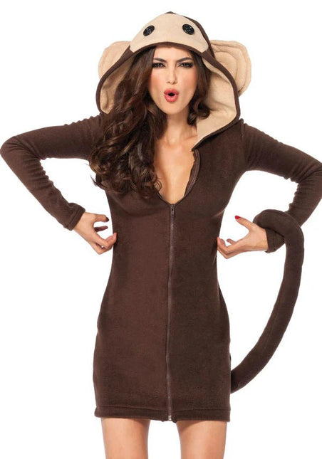 Aap Jurk Bruin Dames Leg Avenue van Leg Avenue koop je bij Partywinkel