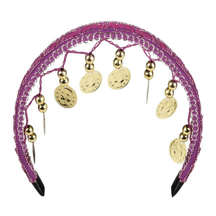 Accessoireset Paars Buikdanseres 4 delig van Boland koop je bij Partywinkel