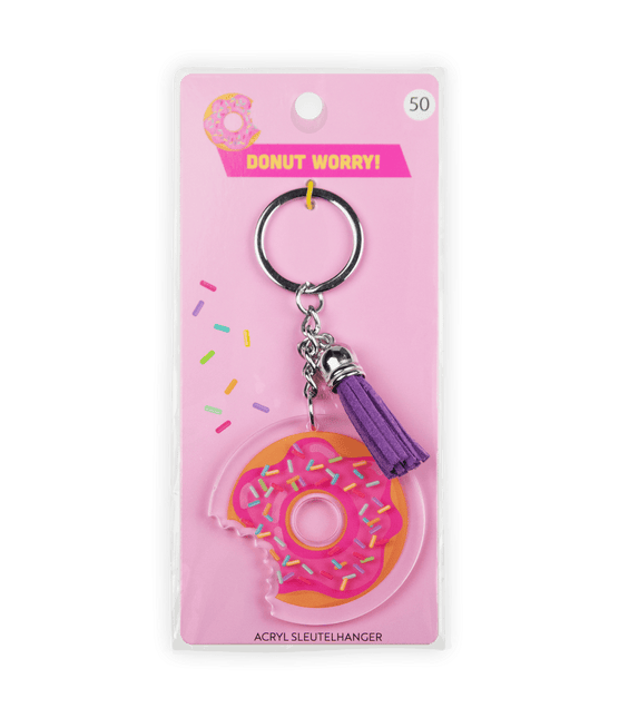 Acryl Sleutelhanger Donut van Paper Dreams koop je bij Partywinkel